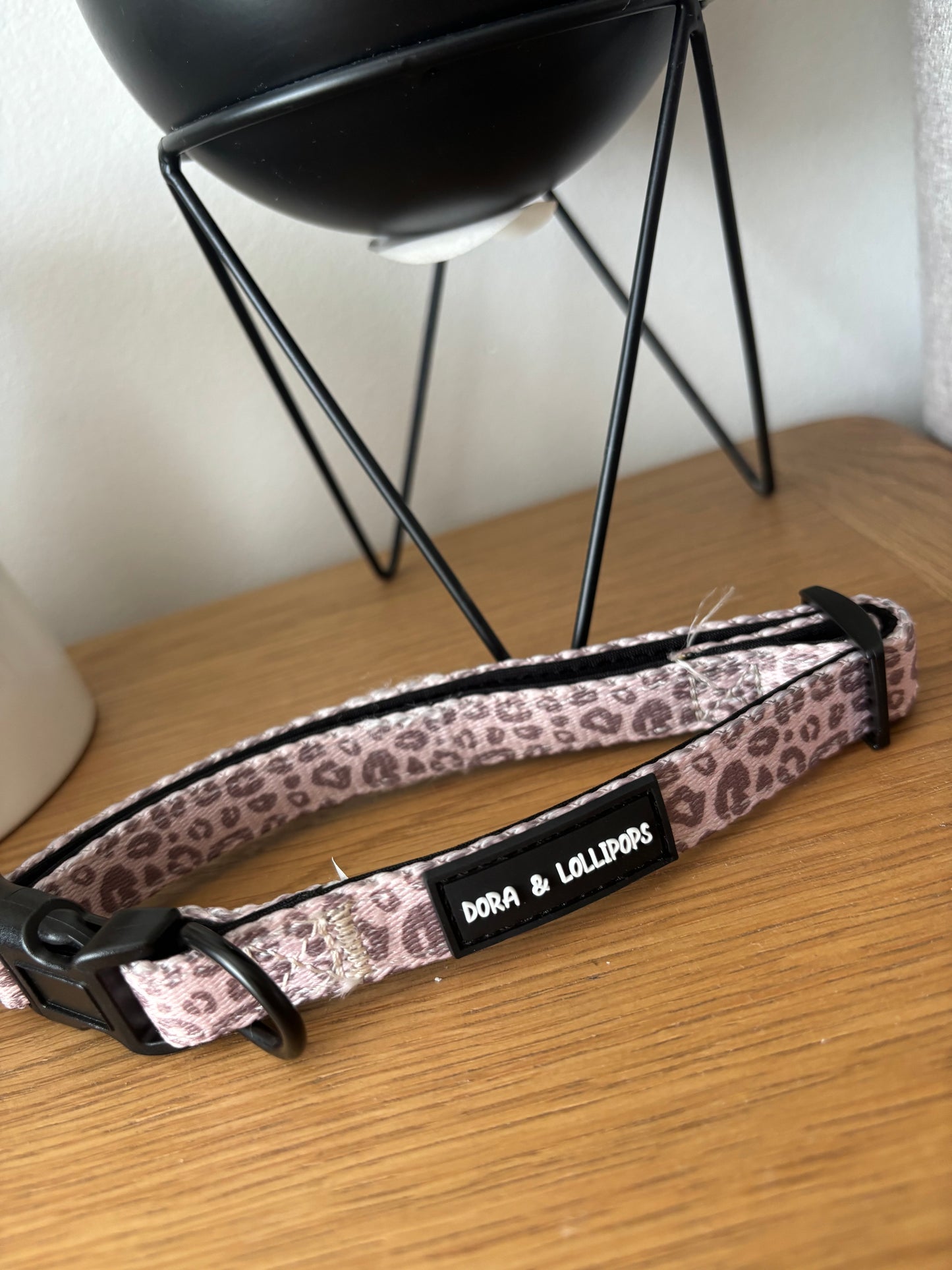 Mocha Cow Print Quick Release Dog Collar