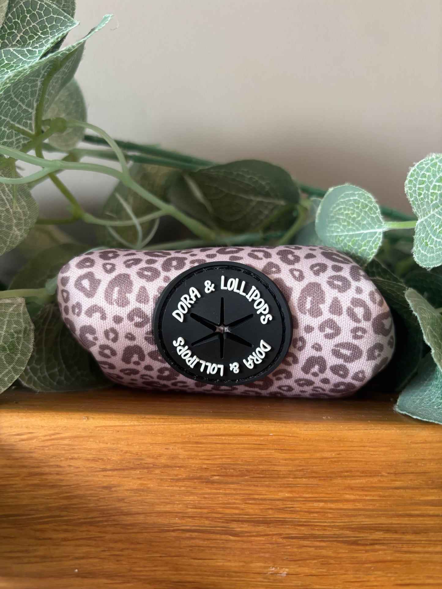 Mocha Cow Print Poop Bag Holder