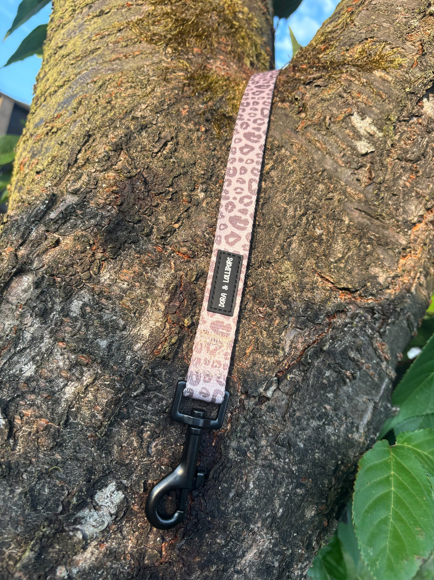 Mocha Cow Print Dog Lead