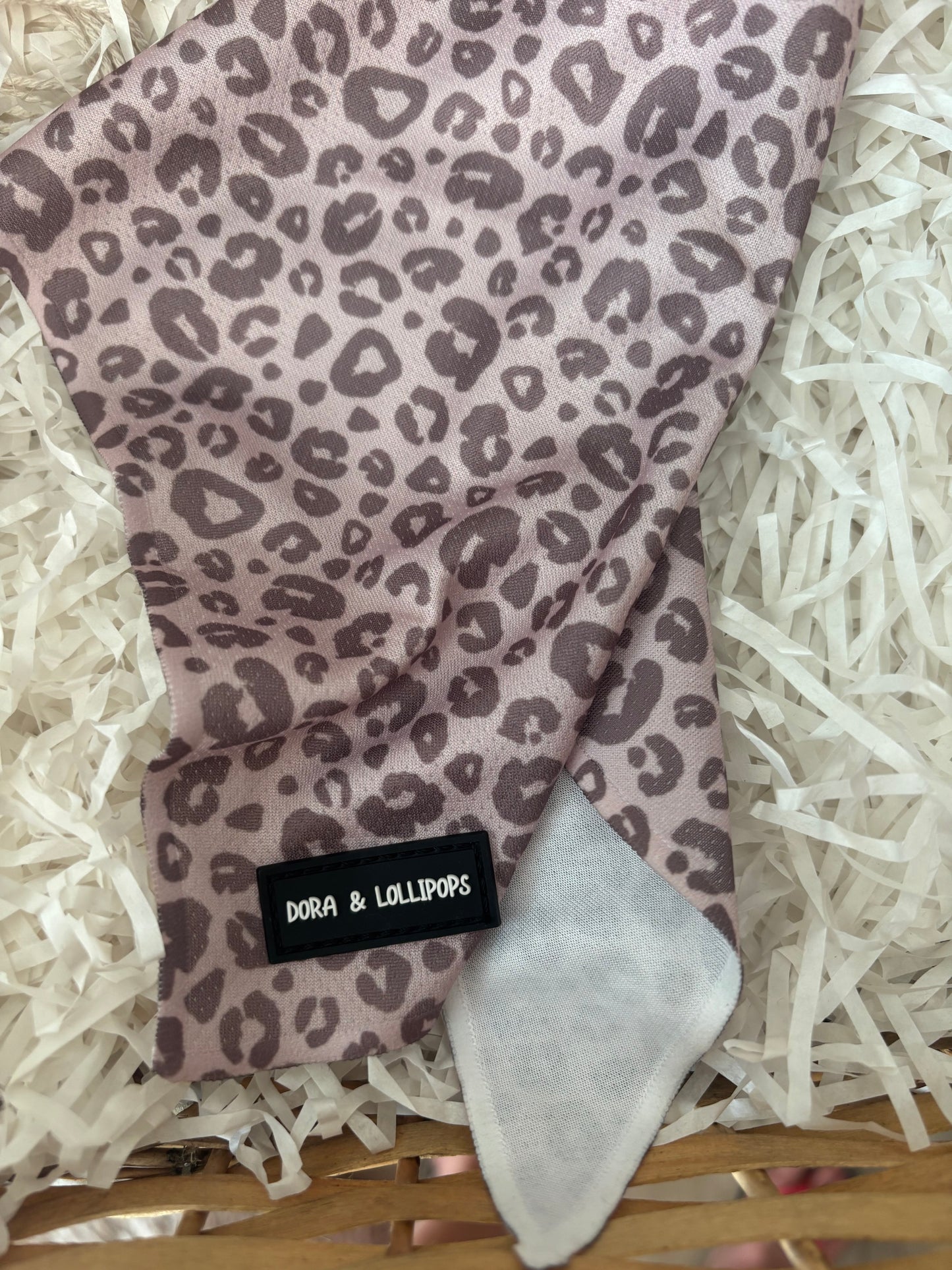 Mocha Cow Print Neck Scarf / Bandana