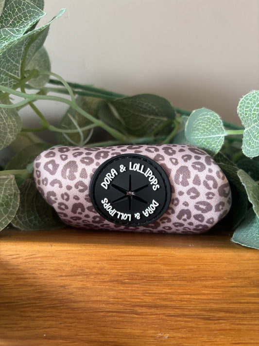 Mocha Cow Print Poop Bag Holder