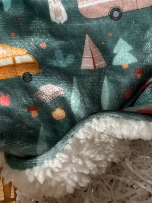 Outdoor Explorer Fleece Snuggle Blanket