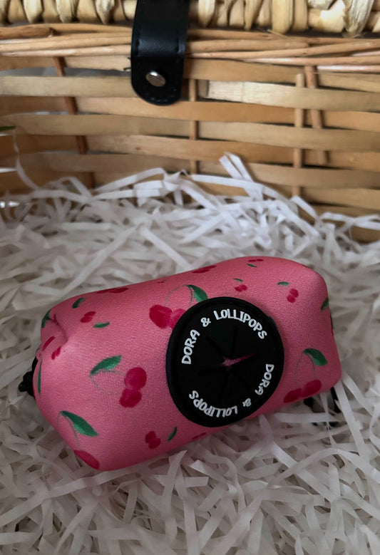 Cherry Drops Poop Bag Holder / Mini Treat Bag
